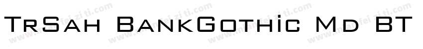 TrSah BankGothic Md BT Medium字体转换